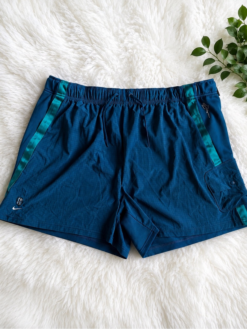 Nike Dri-FIT Women’s 3XL Blue Athletic Shorts NWT Loose Fit Cargo Pocket